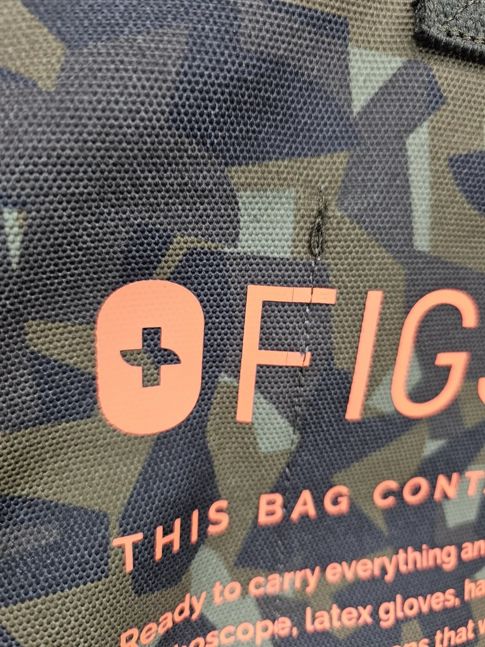 FIGS Camo FREEx Canvas Weekender Tote Bag - Martini Olive